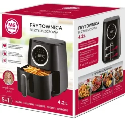 Airfryer 5 w 1 frytkownica beztłuszczowa MG Home Black Air Fryer 4.2 L czarna 1400W