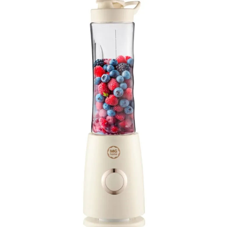 Blender personalny MG Home 500 ml 260W Butelka z ustnikiem, pokrywka i ostrze ze stali nierdzewnej