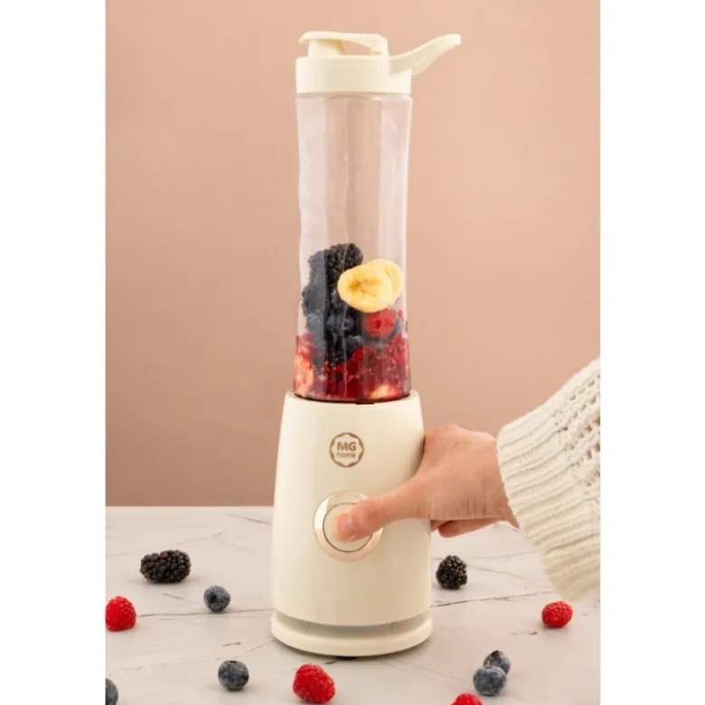 Blender personalny MG Home 500 ml 260W Butelka z ustnikiem, pokrywka i ostrze ze stali nierdzewnej