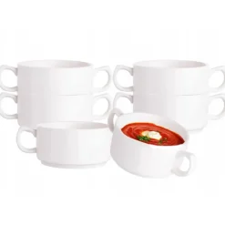 Bulionówka biała porcelana 280 ml flaczarka zestaw 6 sztuk salaterka 11 cm Altom regular