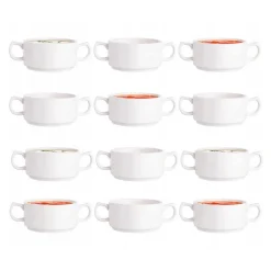 Bulionówka biała porcelana 280 ml flaczarka zestaw 12 sztuk salaterka 11 cm Altom regular