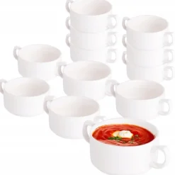 Bulionówka biała porcelana 280 ml flaczarka zestaw 12 sztuk salaterka 11 cm Altom regular