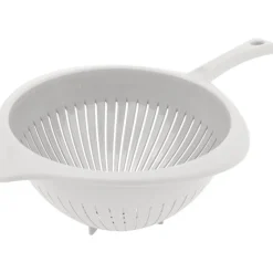 Cedzak plastikowy 17 cm durszlak z rączką Lux Plastic L-241 biały