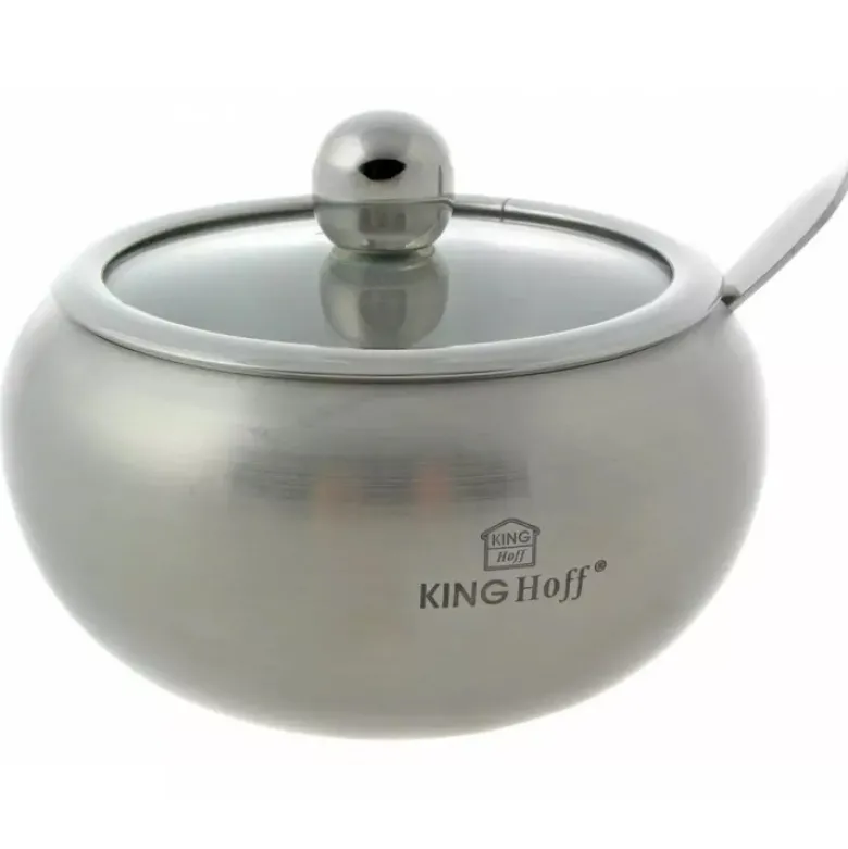 Cukiernica Kinghoff KH 3732 pojemnik na cukier +łyżeczka metal