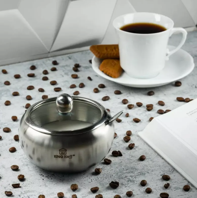 Cukiernica Kinghoff KH 3732 pojemnik na cukier +łyżeczka metal
