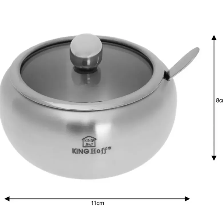 Cukiernica Kinghoff KH 3732 pojemnik na cukier +łyżeczka metal