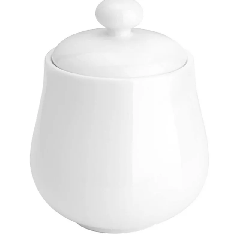 Cukiernica porcelanowa Bianco z pokrywką biała