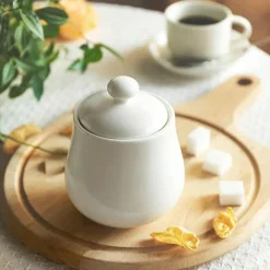 Cukiernica porcelanowa Bianco z pokrywką biała