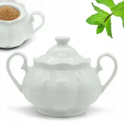 Cukiernica porcelanowa pojemnik na cukier 290 ml cukierniczka z pokrywą Tragar