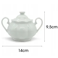 Cukiernica porcelanowa pojemnik na cukier 290 ml cukierniczka z pokrywą Tragar