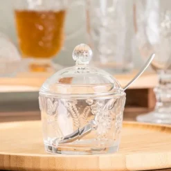 Cukiernica szklana 200 ml Altom Rosalie kwiatowy wzór