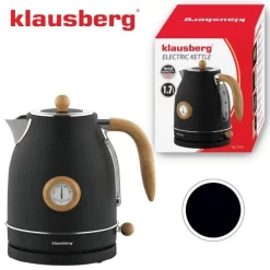 Czajnik elektryczny bezprzewodowy z termometrem 1,7 L czarny 2200W Klausberg KB7907