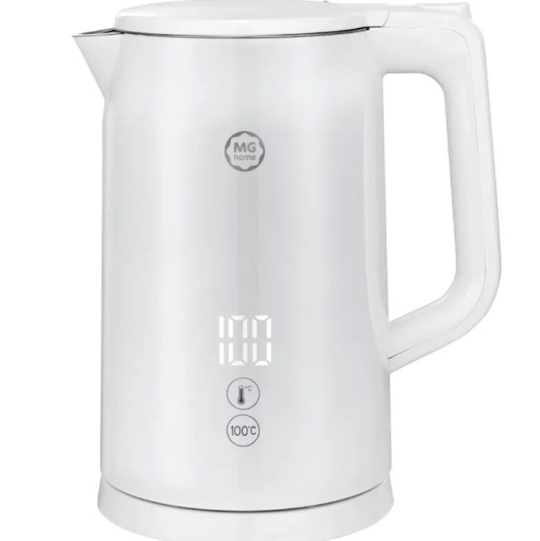 Czajnik elektryczny MG Home 1,7 L biały – regulacja temperatury, LED, 2200 W