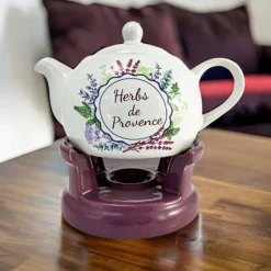 Czajnik 1L Dzbanek z podgrzewaczem zestaw Imbryk Herbs BL-T-40 Tragar