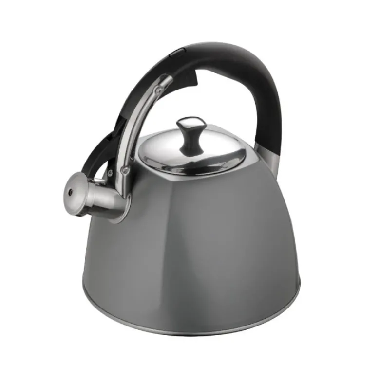 Czajnik stalowy na indukcję Klausberg KB 7411 z gwizdkiem 2.2 L szary