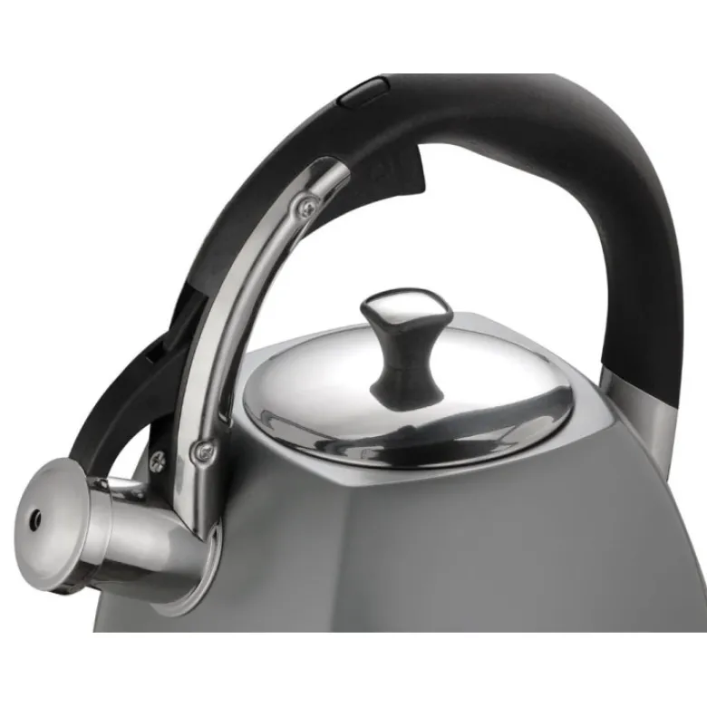 Czajnik stalowy na indukcję Klausberg KB 7411 z gwizdkiem 2.2 L szary