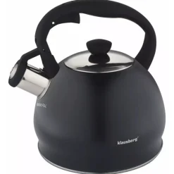 Czajnik tradycyjny stalowy emaliowany 2 L czarny Klausberg KB 7428 indukcja gaz