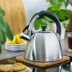 Czajnik ze stali Klausberg KB 7409 z gwizdkiem na indukcję 2.2 L srebrny
