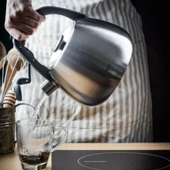 Czajnik z gwizdkiem tradycyjny stalowy 2.5L gaz indukcja srebrny szczotkowany Klausberg