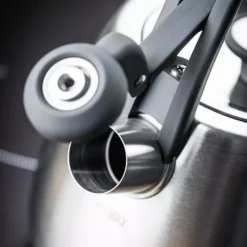Czajnik z gwizdkiem tradycyjny stalowy 2.5L gaz indukcja srebrny szczotkowany Klausberg