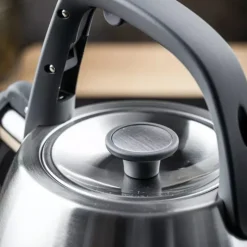 Czajnik z gwizdkiem tradycyjny stalowy 2.5L gaz indukcja srebrny szczotkowany Klausberg