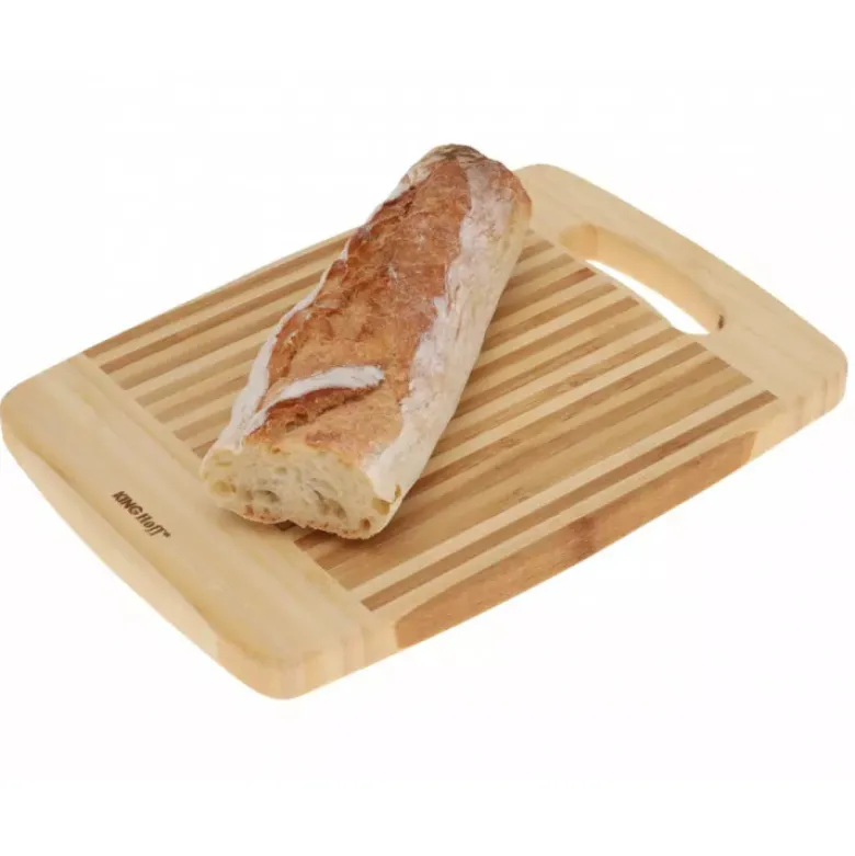 Deska do krojenia 27x19x1.8 cm prostkątna KingHoff KH 1137 drewniana kuchenna z uchwytem