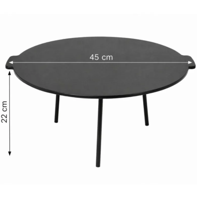 Duża płyta żeliwna okrągła 45cm ruszt na grill ognisko patelnia wok żeliwny