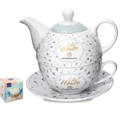 Dzbanek 1L z filiżanka porcelanowa Like house D 201 Tragar