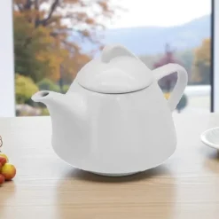 Dzbanek porcelanowy biały imbryk do zaparzania herbaty z Bella Fiore Tragar