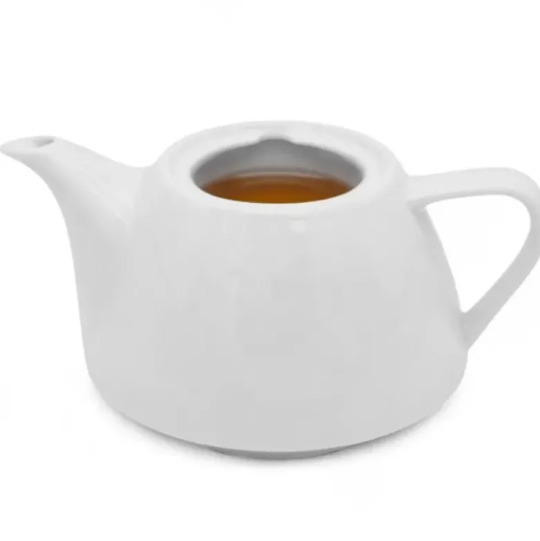 Dzbanek porcelanowy biały imbryk do zaparzania herbaty z Bella Fiore Tragar