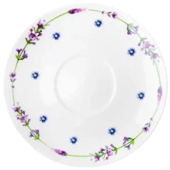 Dzbanek porcelanowy z filiżanką biały imbryk w kwiaty do zaparzania herbaty 400ml SOLEY ODELO OD2957 Delhan