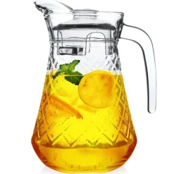 Dzbanek szklany 1400 ml z pokrywką do serwowania lemoniady herbaty mrożonej i kompotu Vilde
