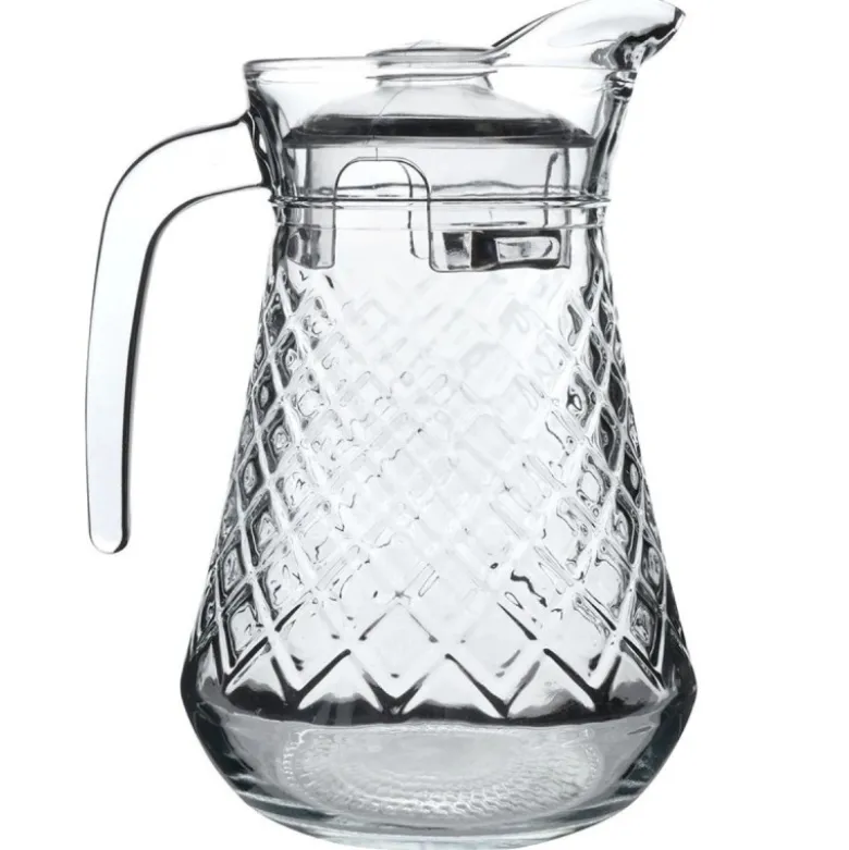 Dzbanek szklany 1400 ml z pokrywką do serwowania lemoniady herbaty mrożonej i kompotu Vilde
