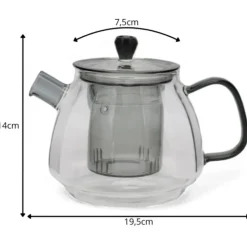 Dzbanek z zaparzaczem do herbaty i naparów ziołowych z pokrywką 900 ml Tragar