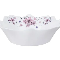 Elegancki zestaw obiadowo-kawowy 58 el. GierekHoff czarno-biały w kwiatowy wzór K-15009-4
