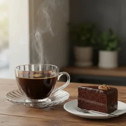 Filiżanki 250 ml ze spodkami do kawy herbaty na 6 osób serwis kawowy Florina Sorrento zestaw 6 sztuk