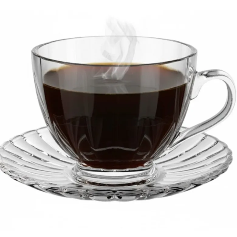 Filiżanki 250 ml ze spodkami do kawy herbaty na 6 osób serwis kawowy Florina Sorrento zestaw 6 sztuk