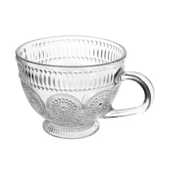 Filiżanki szklane 430 ml duże do kawy herbaty Altom Daisy zestaw 6 sztuk