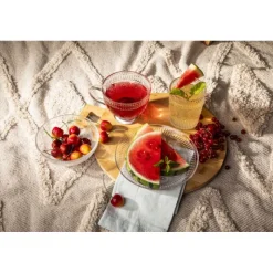 Filiżanki szklane 430 ml duże do kawy herbaty Altom Daisy zestaw 6 sztuk