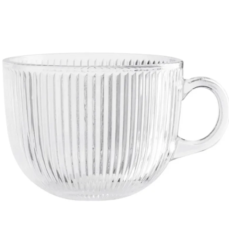Filiżanki z uchem do kawy latte 510 ml kubki ryflowane zestaw 6 szt Altom Design Selena