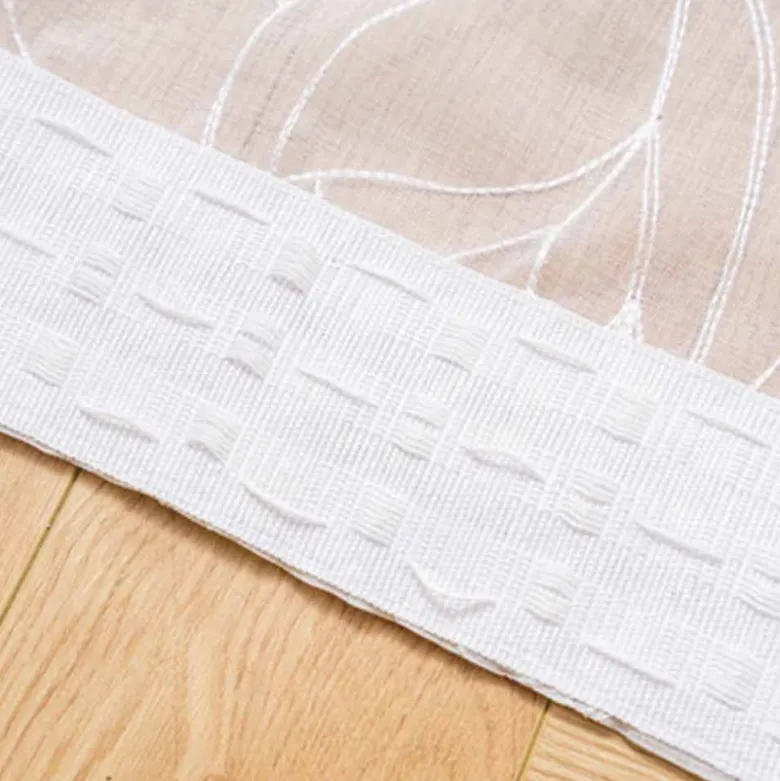 Firana biała z haftem 145x270 cm przelotka Cotton World