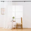 Firana biała z haftem 145x250 cm taśma Cotton World