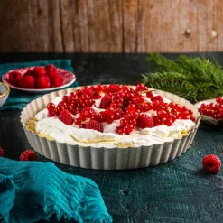 Forma do tarty z wyjmowanym dnem 25cm z powłoką non-stick beżowa KingHoff