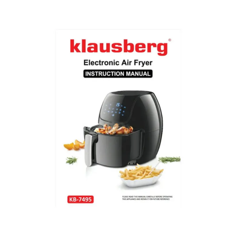 Frytkownica beztłuszczowa wielofunkcyjna Klausberg KB 7495 Air Fryer 7.7L 1800W
