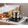 Garnek do gotowania na parze 2.5 l parowar 18 cm stalowy 3 elementy Klausberg KB 7725