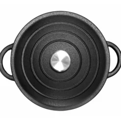 Garnek żeliwny 26 cm brytfanna okrągła 4.8 L ciężki na indukcję gaz Krisberg KR 2639