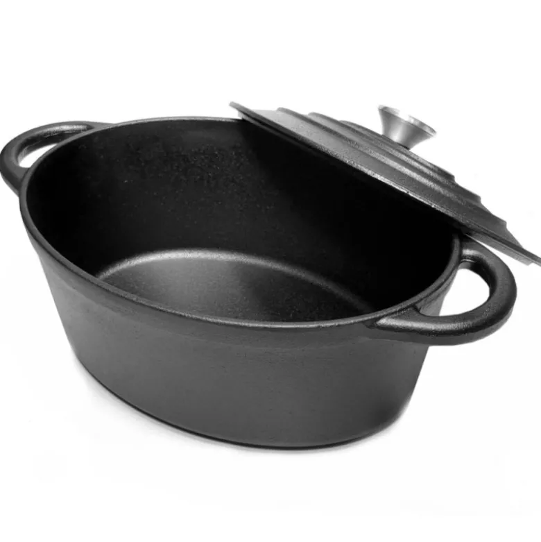 Garnek żeliwny 33 cm brytfanna 2w1 okrągła 4L na indukcję gaz Krisberg KR 7773