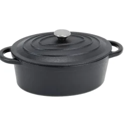 Garnek żeliwny 33 cm brytfanna 2w1 okrągła 4L na indukcję gaz Krisberg KR 7773