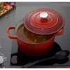 Garnek żeliwny emaliowany 5 L MG Home Infinito kociołek czerwony 25 cm