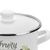 Garnek emaliowany prosty z pokrywką 22 cm 4,7 litra Florina Kalina